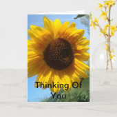 Het Denken van de zonnebloem aan u Kaart (Gele Bloem)