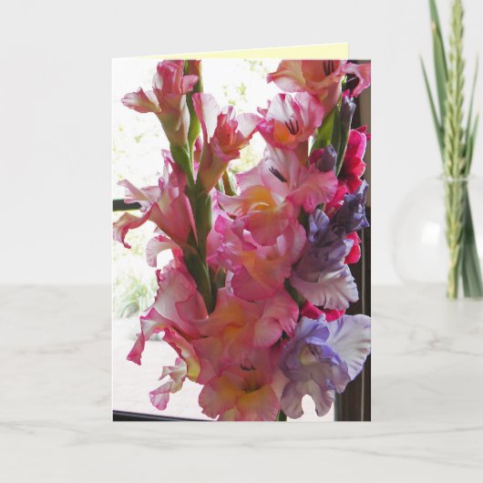 Het Denken van Gladiolas 'aan u card Kaart (Voorkant)