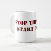 Het Denken van het einde Begin die Mok doen (Voorkant links)