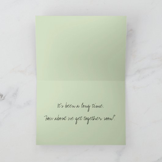 Het denken van je spirale groene microfoon foto kaart (Binnen)