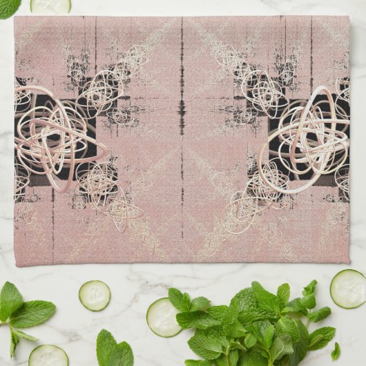 Het denken van pasteldrasts theedoek (Gevouwen)