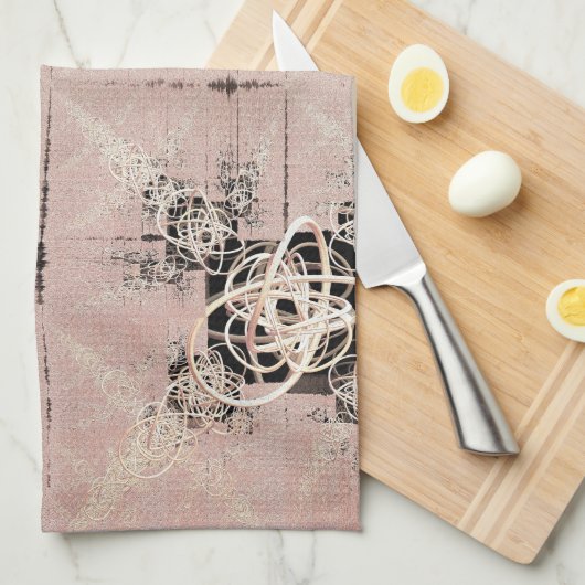 Het denken van pasteldrasts theedoek (Quarter Fold)