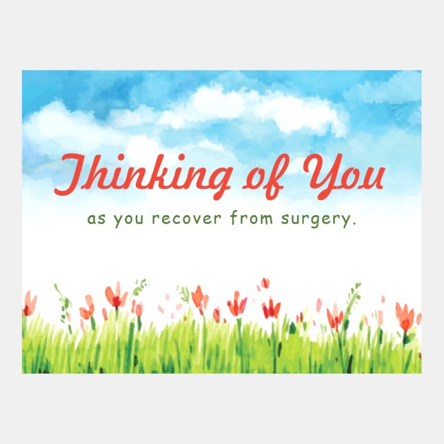 Het denken van u aangezien u Briefkaart herstelt Sjabloon (Voorkant)