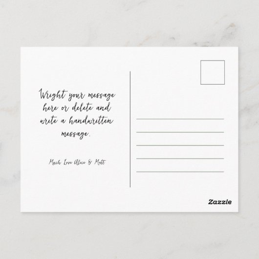 Het denken van u de Bloemen van de Lente met edita Briefkaart (Achterkant)