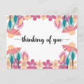 Het denken van u de Bloemen van de Lente met edita Briefkaart (Voorkant)