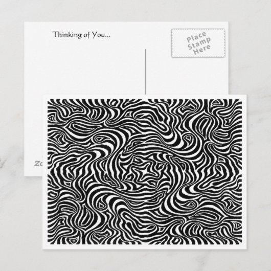 Het denken van uw Wild Patroonontwerp Briefkaart (Voorkant / Achterkant)