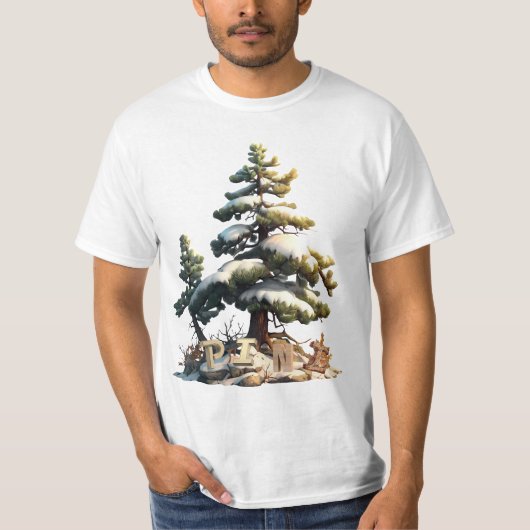 Het dennenboom T-shirt (Voorkant)