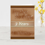 Het derde Leer van het Jubileum ~ van het Huwelijk Kaart (Gele Bloem)