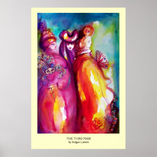 HET DERDE MASKER / Venetiaans Carnavals Maskerade Poster