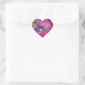 HET DERDE MASKER / Venetiaanse Masquerade Roze Har Hart Sticker (Tas)