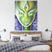 Het derde oog canvas afdruk (Insitu (Slaapkamer))