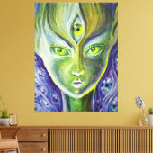 Het derde oog canvas afdruk (Insitu (Woonkamer))