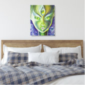 Het derde oog canvas afdruk (Insitu (Slaapkamer))