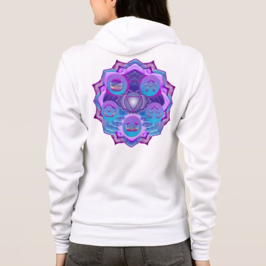 Het derde oog Chakra Mandala Hoodie (Achterkant)