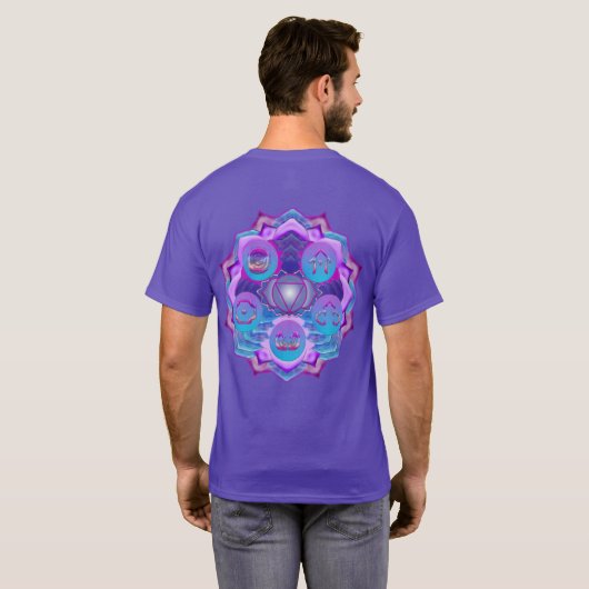 Het derde oog Chakra symbool van illusie T-shirt (Achterkant volledig)