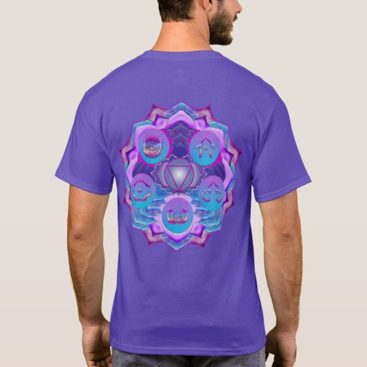 Het derde oog Chakra symbool van illusie T-shirt (Achterkant)