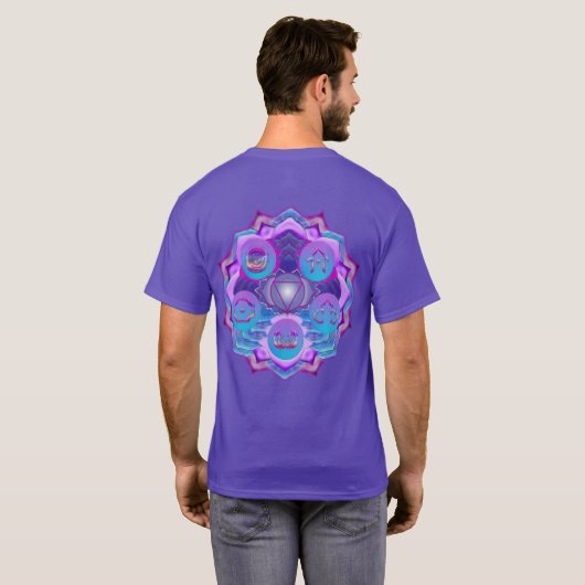 Het derde oog chakra symbool van illusie t-shirt (Achterkant volledig)