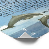 Het Desiderata-gedicht met het spelen van dolfijne Poster (Hoek)