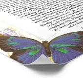 Het Desiderata-gedicht met palmboom en vlinder Poster (Hoek)