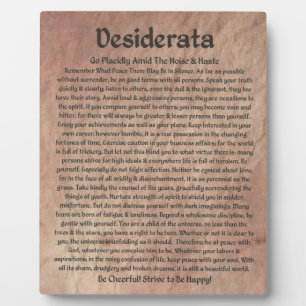 Het Desiderata-gedicht op de Rode Planet Stone Fotoplaat
