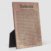 Het Desiderata-gedicht op de Rode Planet Stone Fotoplaat (Zijkant)