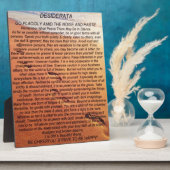 Het Desiderata-gedicht over voetafdrukken in het z Fotoplaat (Zijkant)