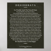 Het Desiderata-gedicht van Max Ehrmann Chalk Art Poster (Voorkant)