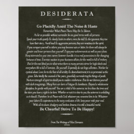 Het Desiderata-gedicht van Max Ehrmann Chalk Art Poster