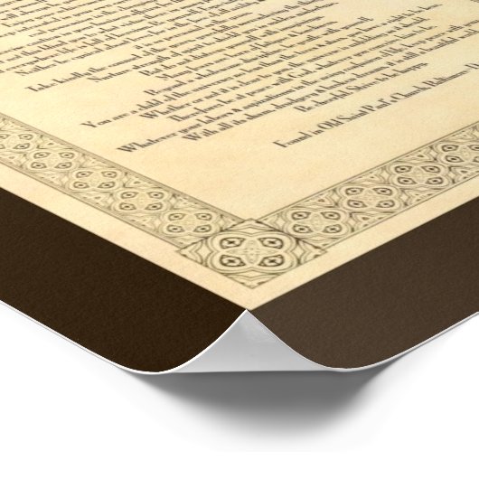 Het Desiderata-gedicht van Max Ehrmann Poster (Hoek)