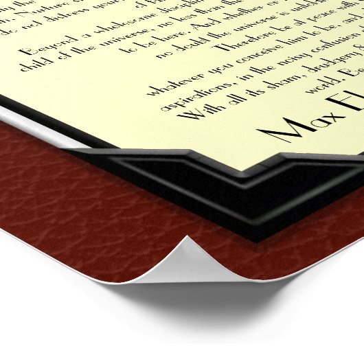 Het desiderata-proza poster (Hoek)