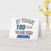 het design van de 100 éénjarigenverjaardag kaart (Gele Bloem)