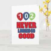 het design van de 102 éénjarigenverjaardag kaart (Gele Bloem)