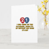 het design van de 21 éénjarigenverjaardag kaart (Gele Bloem)