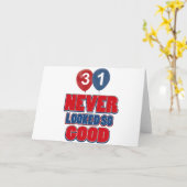 het design van de 31 éénjarigenverjaardag kaart (Gele Bloem)