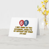 het design van de 61 éénjarigenverjaardag kaart (Gele Bloem)