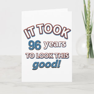 het design van de het 96ste jaarverjaardag kaart