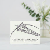 Het design van Leonardo da Vinci voor een Briefkaart (Staand voorkant)