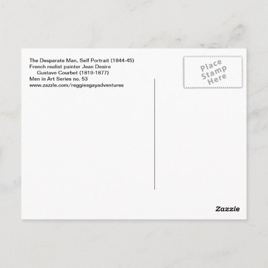 Het desperate Man van Gustave Corbet Briefkaart (Achterkant)