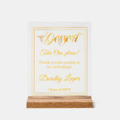 Het dessert Golden Touch Funny Party. Acryl Bord (Voorkant)