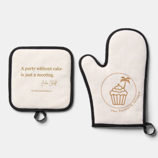 Het Dessert Island - Oven Mitt & Pot Holder Set