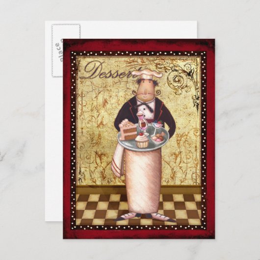 Het Dessert van de chef-kok Briefkaart (Voorkant / Achterkant)