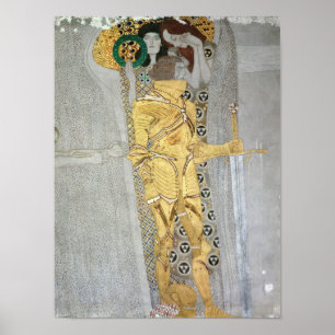 Het detail van de Beethoven Frieze in Knight Poster