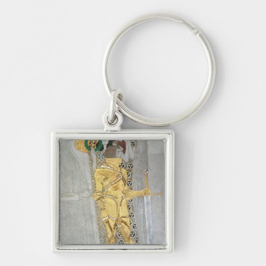 Het detail van de Beethoven Frieze in Knight Sleutelhanger (Voorkant)