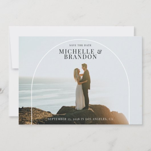 Het Detail van de boog de Volledige Foto verfijnd  Save The Date (Voorkant)