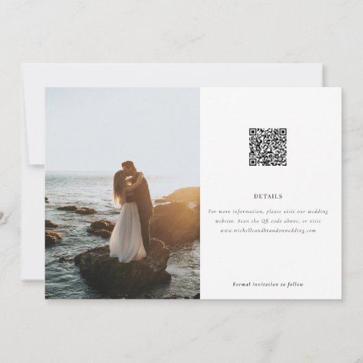 Het Detail van de boog de Volledige Foto verfijnd  Save The Date (Achterkant)