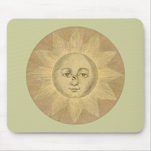 Het Detail van de zon van Antiek Bowles Kaart, Muismat