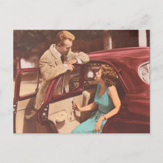 Het detail van het Briefkaart van vintage Frans