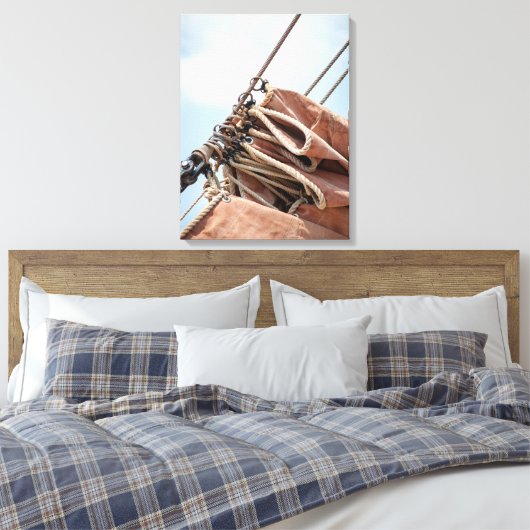 Het Detail van het zeil Canvas Afdruk (Insitu (Slaapkamer))
