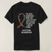 Het Devil Autism Awareness Support Ribbon T-shirt (Design voorkant)