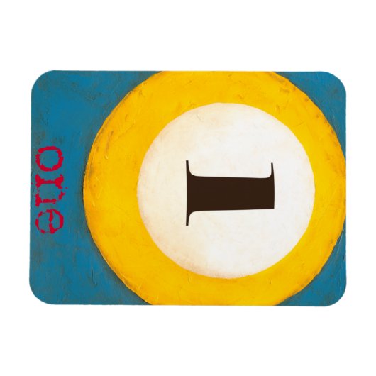 Het dichte Schilderen van Aantal Één PoolKoop Magneet (Horizontaal)